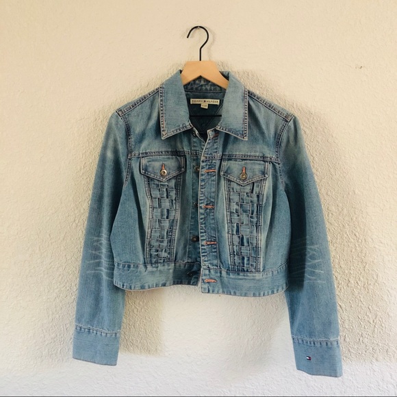 Tommy Hilfiger Jackets & Blazers - Tommy Hilfiger Light Wash Cropped Jean Jacket